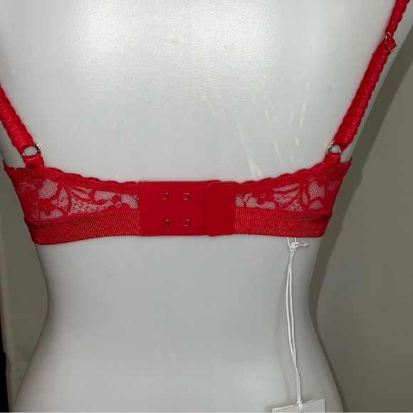 Stella McCartney Red Floral Lace Bra Size 34B NWT - Picture 6 of 17